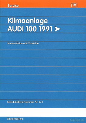 Cover des SSP Nr. 131 von Audi mit dem Titel: Klimaanlage Audi 100 1991 > 