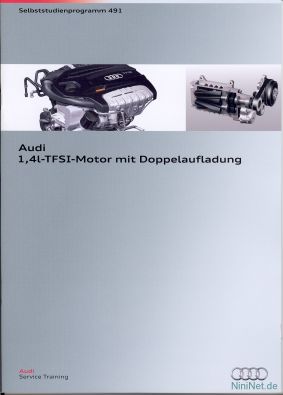 Cover des SSP Nr. 491 von Audi mit dem Titel: Audi 1,4l-TFSI-Motor mit Doppelaufladung 