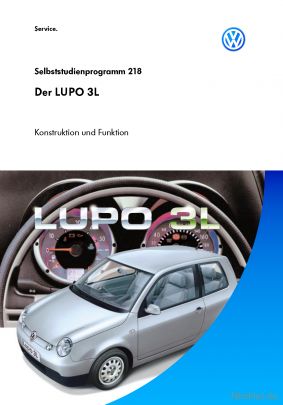 Cover des SSP Nr. 218 von VW mit dem Titel: Der LUPO 3L 