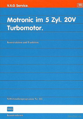 Cover des SSP Nr. 111 von Audi mit dem Titel: Motronic im 5 Zyl. 20V Turbomotor 