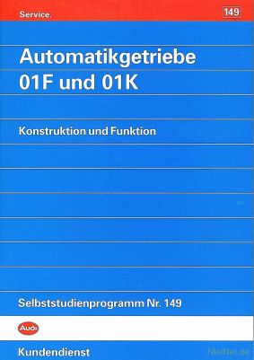 Cover des SSP Nr. 149 von Audi mit dem Titel: Automaikgetriebe 01F und 01K 