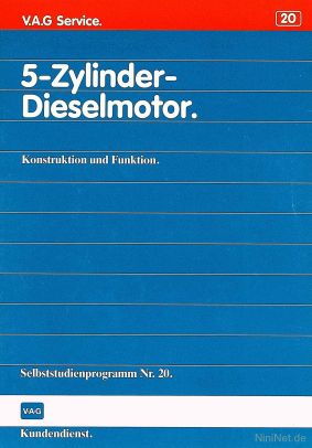 Cover des SSP Nr. 20 von Audi mit dem Titel: 5-Zylinder-Dieselmotor 