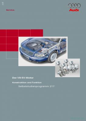 Cover des SSP Nr. 217 von Audi mit dem Titel: Der V8-5V-Motor 