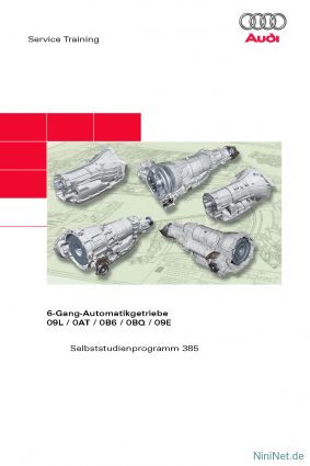 Cover des SSP Nr. 385 von Audi mit dem Titel: 6-Gang-Automatikgetriebe 09L / 0AT / 0B6 / 0BQ / 09E 