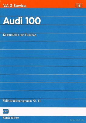 Cover des SSP Nr. 13 von Audi mit dem Titel: Audi 100 