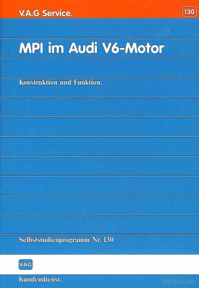 Cover des SSP Nr. 130 von Audi mit dem Titel: MPI im Audi V6-Motor 