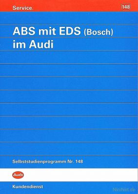 Cover des SSP Nr. 148 von Audi mit dem Titel: ABS mit EDS (Bosch) im Audi 