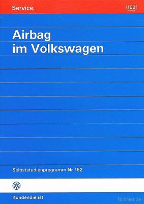 Cover des SSP Nr. 152 von VW mit dem Titel: Airbag im Volkswagen 