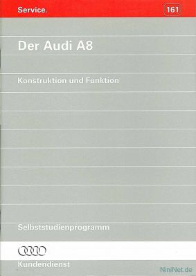 Cover des SSP Nr. 161 von Audi mit dem Titel: Der Audi A8 