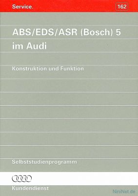 Cover des SSP Nr. 162 von Audi mit dem Titel: ABS/EDS/ASR (Bosch) 5 im Audi 
