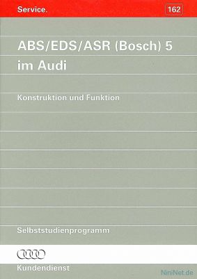 Cover des SSP Nr. 162 von Audi mit dem Titel: ABS/EDS/ASR (Bosch) 5 im Audi 
