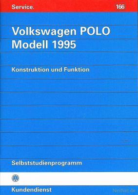 Cover des SSP Nr. 166 von VW mit dem Titel: Volkswagen POLO Modell 1995 