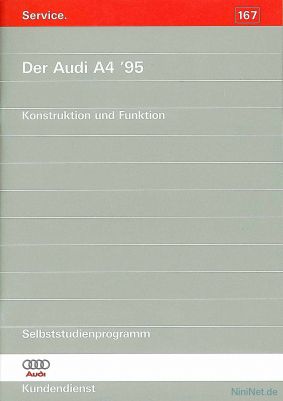 Cover des SSP Nr. 167 von Audi mit dem Titel: Der Audi A4 ´95 