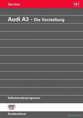 Cover des SSP Nr. 181 von Audi mit dem Titel: Audi A3 - Die Vorstellung 