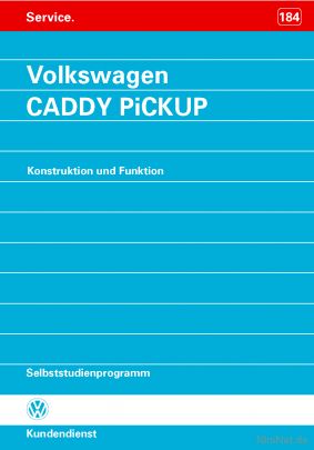 Cover des SSP Nr. 184 von VW mit dem Titel: Volkswagen CADDY PiCKUP 