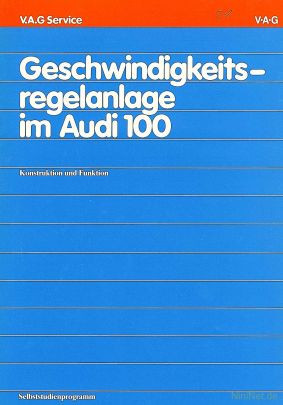 Cover des SSP Nr. 21 von Audi mit dem Titel: Geschwindigkeitsregelanlage im Audi 100 