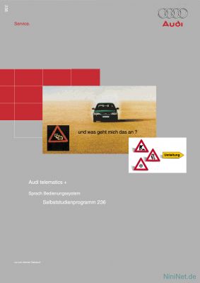 Cover des SSP Nr. 236 von Audi mit dem Titel: Audi telematics + Sprach Bedienungssystem 