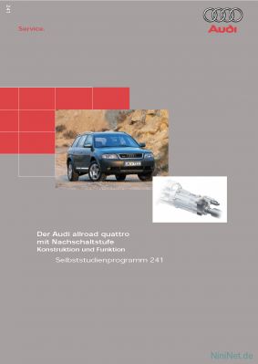 Cover des SSP Nr. 241 von Audi mit dem Titel: Der Audi allroad quattro mit Nachschaltstufe 
