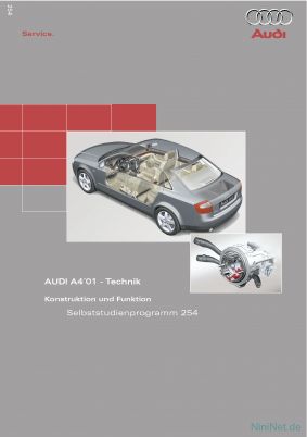 Cover des SSP Nr. 254 von Audi mit dem Titel: Audi A4 ´01 - Technik 