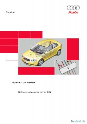 Cover des SSP Nr. 312 von Audi mit dem Titel: Audi A3 ´04 Elektrik 