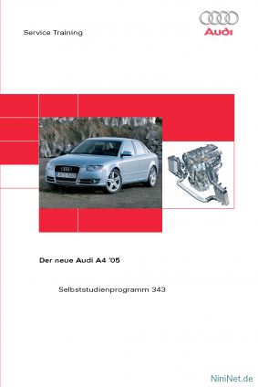 Cover des SSP Nr. 343 von Audi mit dem Titel: Der neue Audi A4 ´05 