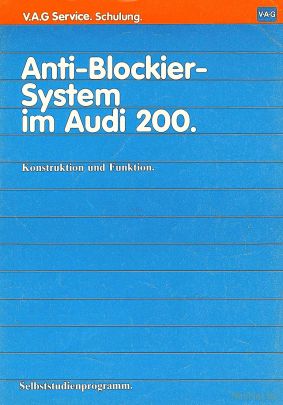 Cover des SSP Nr. 36 von Audi mit dem Titel: Anti-Blockier-System im Audi 200 