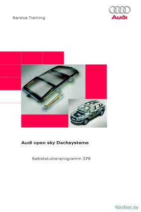 Cover des SSP Nr. 378 von Audi mit dem Titel: Audi open sky Dachsysteme 