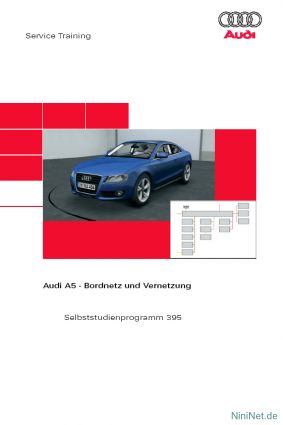 Cover des SSP Nr. 395 von Audi mit dem Titel: Audi A5 - Bordnetz und Vernetzung 