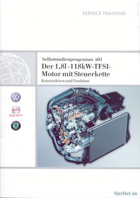 Cover des SSP Nr. 401 von VW Seat Skoda mit dem Titel: Der 1,8l -118kW-TFSI-Motor mit Steuerkette 