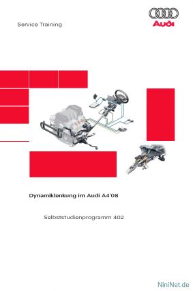 Cover des SSP Nr. 402 von Audi mit dem Titel: Dynamiklenkung im Audi A4 '08 