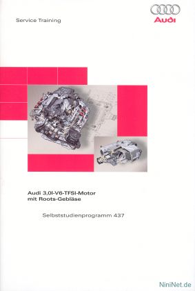 Cover des SSP Nr. 437 von Audi mit dem Titel: Audi 3,0l-V6-TFSI-Motormit Roots-Gebläse 