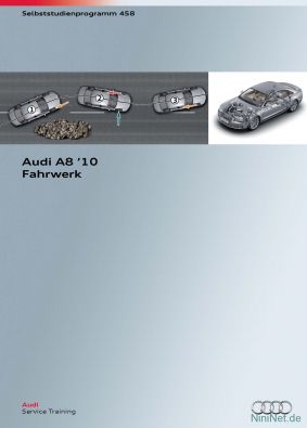 Cover des SSP Nr. 458 von Audi mit dem Titel: Audi A8 ´10 Fahrwerk 