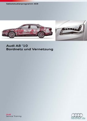 Cover des SSP Nr. 459 von Audi mit dem Titel: Audi A8 ´10 Bordnetz und Vernetzung 