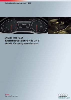 Cover des SSP Nr. 460 von Audi mit dem Titel: Audi A8 ´10 Komfortelektronik und Audi Ortungsassistent 