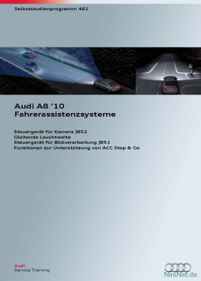 Cover des SSP Nr. 461 von Audi mit dem Titel: Audi A8 ´10 Fahrerassistenzsysteme 