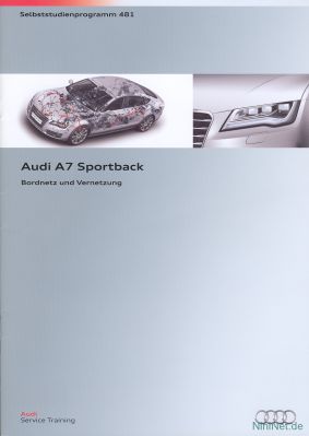 Cover des SSP Nr. 481 von Audi mit dem Titel: Audi A7 Sportback Bordnetz und Vernetzung