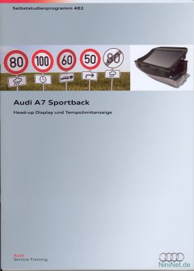 Cover des SSP Nr. 482 von Audi mit dem Titel: Audi A7 Sportback Head-up Display und Tempolimitanzeige
