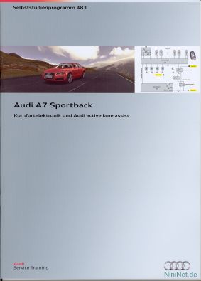 Cover des SSP Nr. 483 von Audi mit dem Titel: Audi A7 Sportback Komfortelektronik und Audi active lane assist