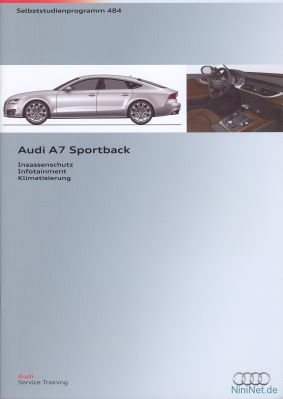 Cover des SSP Nr. 484 von Audi mit dem Titel: Audi A7 Sportback Insassenschutz Infotainment Klimatisierung