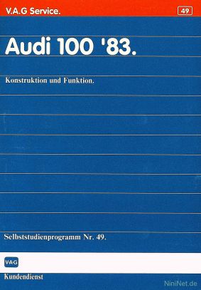 Cover des SSP Nr. 49 von Audi mit dem Titel: Audi 100 ´83 