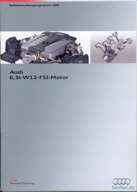 Cover des SSP Nr. 490 von Audi mit dem Titel: Audi 6,3l-W12-FSI-Motor 