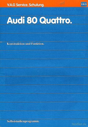 Cover des SSP Nr. 51 von Audi mit dem Titel: Audi 80 Quattro 