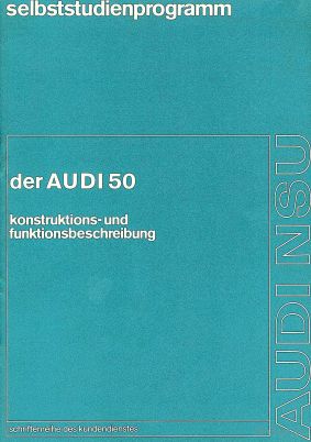 Cover des SSP Nr. 7 von Audi mit dem Titel: Der Audi 50 