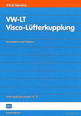 Cover des SSP Nr. 70 von VW mit dem Titel: VW-LT Visco-Lüfterkupplung 