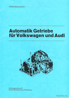 Cover des SSP Nr. 8 von Audi mit dem Titel: Automatik-Getriebe für Volkswagen und Audi 