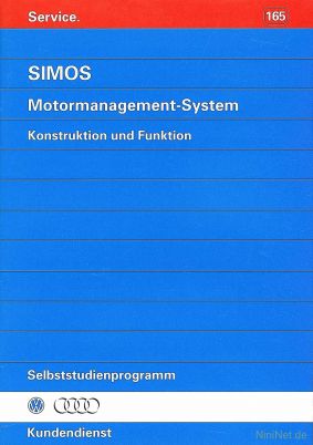 Cover des SSP Nr. 165 von VW / Audi mit dem Titel: SIMOS Motormanagement-System