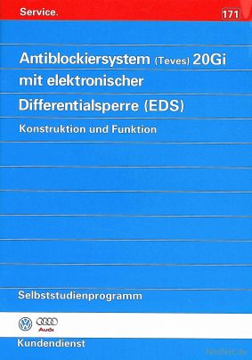 Cover des SSP Nr. 171 von VW / Audi mit dem Titel: Antiblockiersystem (Teves) 20Gi mit elektronischer Differentialsperre (EDS) 