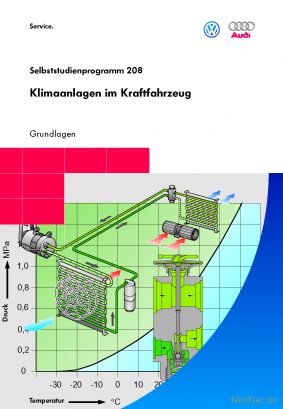 Cover des SSP Nr. 208 von VW / Audi mit dem Titel: Klimaanlagen im Kraftfahrzeug 