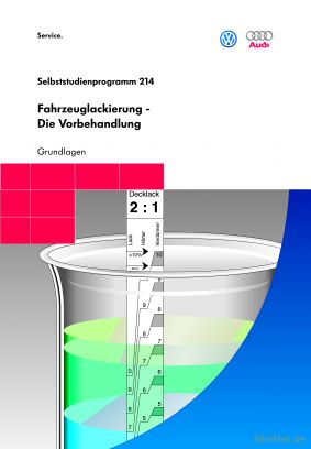 Cover des SSP Nr. 214 von VW / Audi mit dem Titel: Fahrzeuglackierung - Die Vorbehandlung 