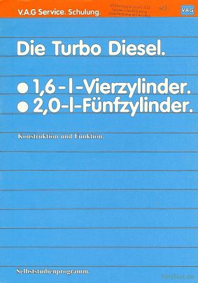 Cover des SSP Nr. 43 von VW / Audi mit dem Titel: Die Turbo Diesel •1,6-l-Vierzylinder •2,0-l-Fünfzylinder